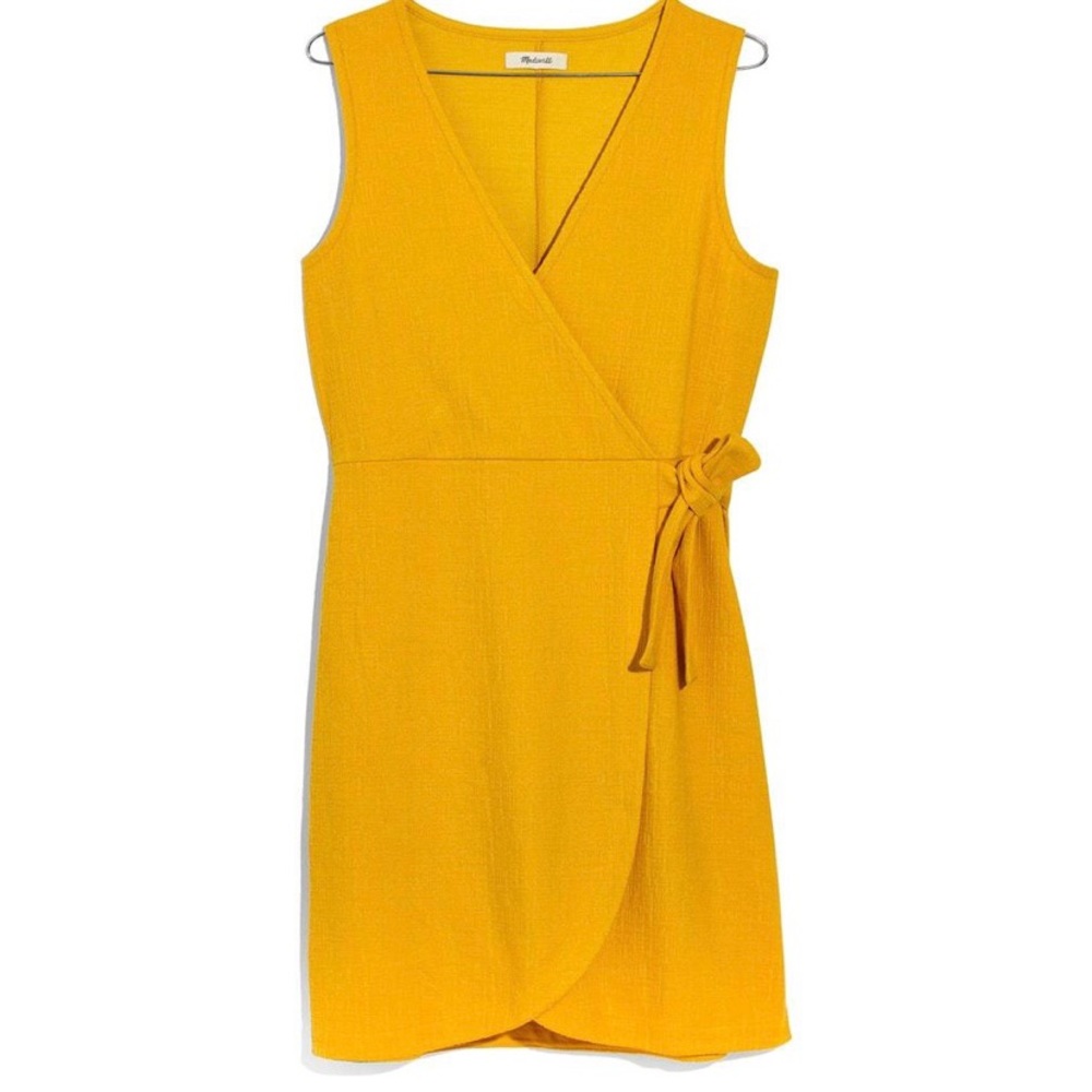Madewell Crosshatch Side-Tie Dress